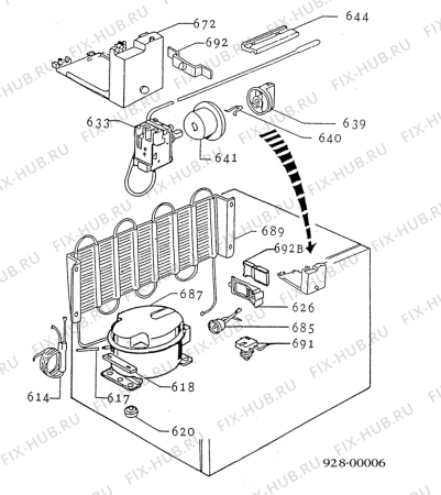 Взрыв-схема холодильника Electrolux GSB500 - Схема узла Functional parts